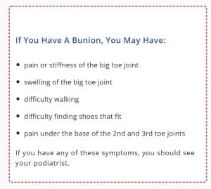 if you have a bunion you may have